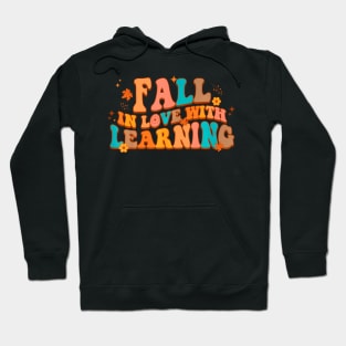 Fall In Love With Learning Fall Teacher Thanksgiving Groovy Hoodie